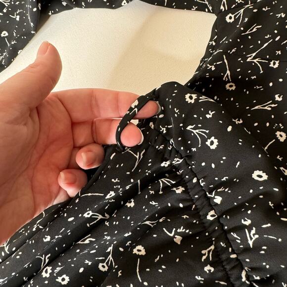 Carly Jean Womens Ditsy Floral Print Midi Asymmetrical Dress‎ Sz L Boho Festival - Picture 7 of 14